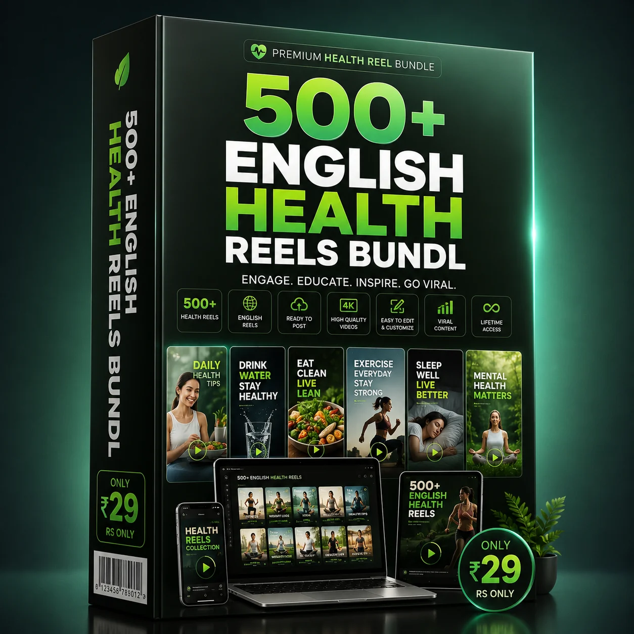 3. 500+ English Health Reels bundle