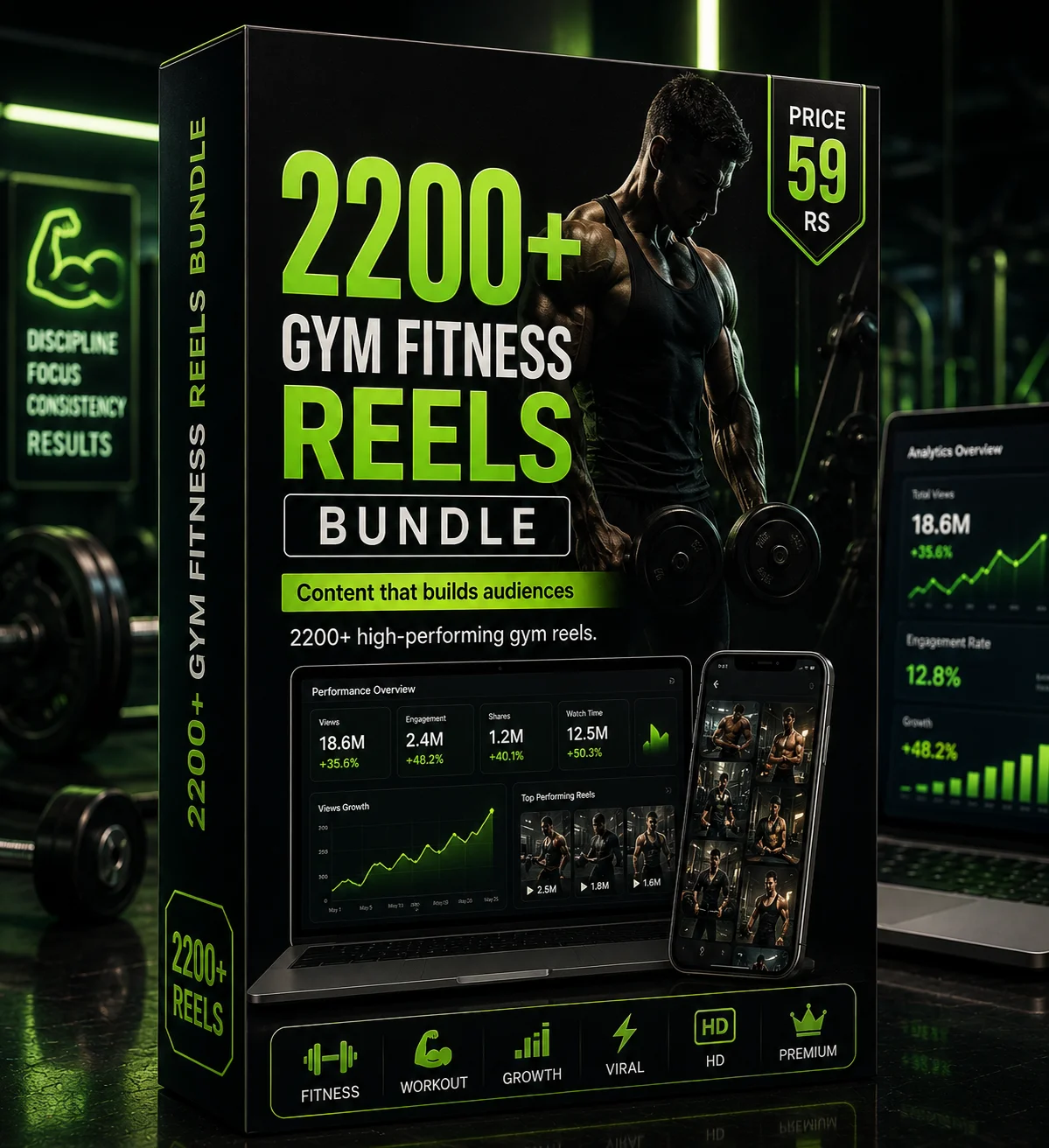 10. 2200+ Gym_ Fitness Reels Bundle