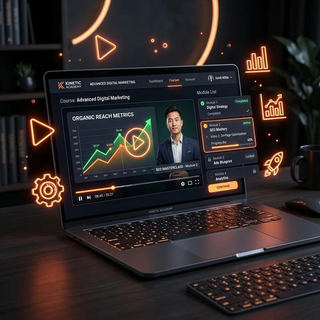 Online Marketing Courses Mockup