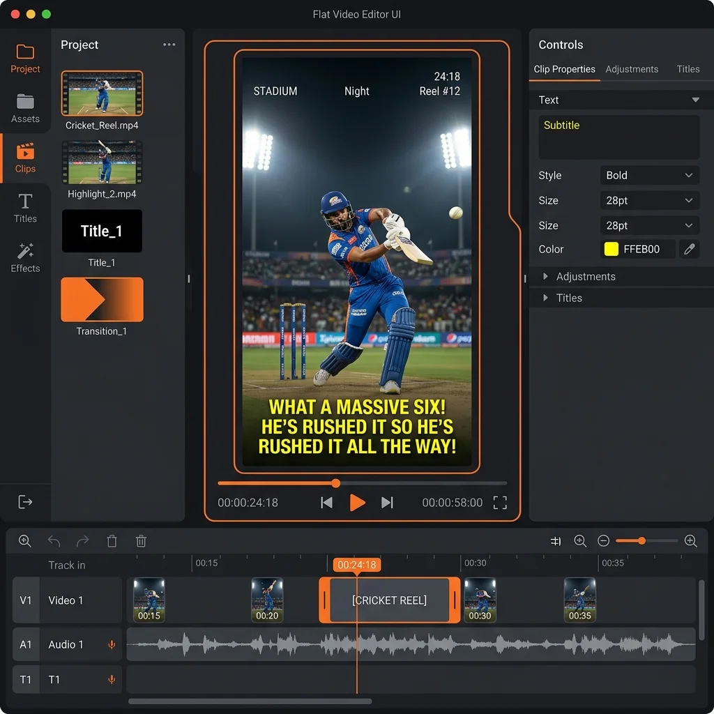 Cricket Matches Clips