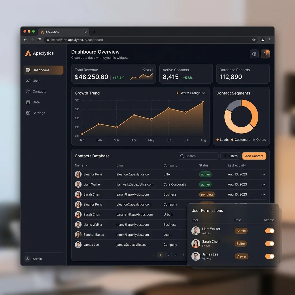 CRM Software Pro Version screenshot layout