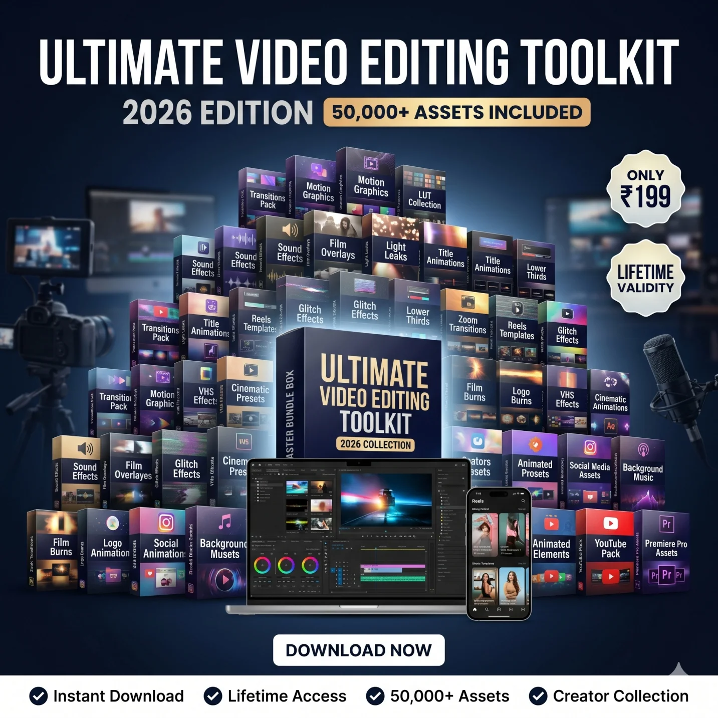 Ultimate Video Editing Toolkit Mockup